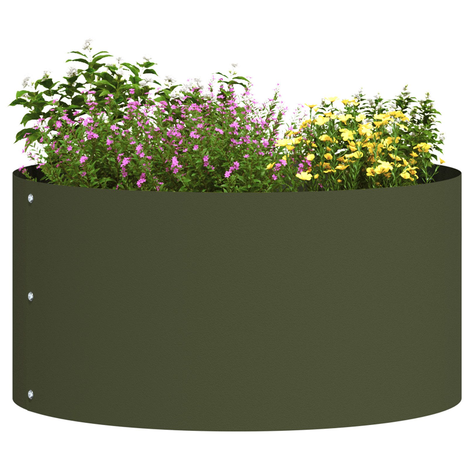 vidaXL Blumentopf Olivgrünes Pflanzgefäß Olivgrün Kunststoff günstig online kaufen