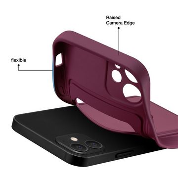 CoolGadget Handyhülle Lila als 2in1 Schutz Cover Set für das Apple iPhone 13 Mini 5,4 Zoll, 2x Glas Display Schutz Folie + 1x TPU Case Hülle für iPhone 13 Mini
