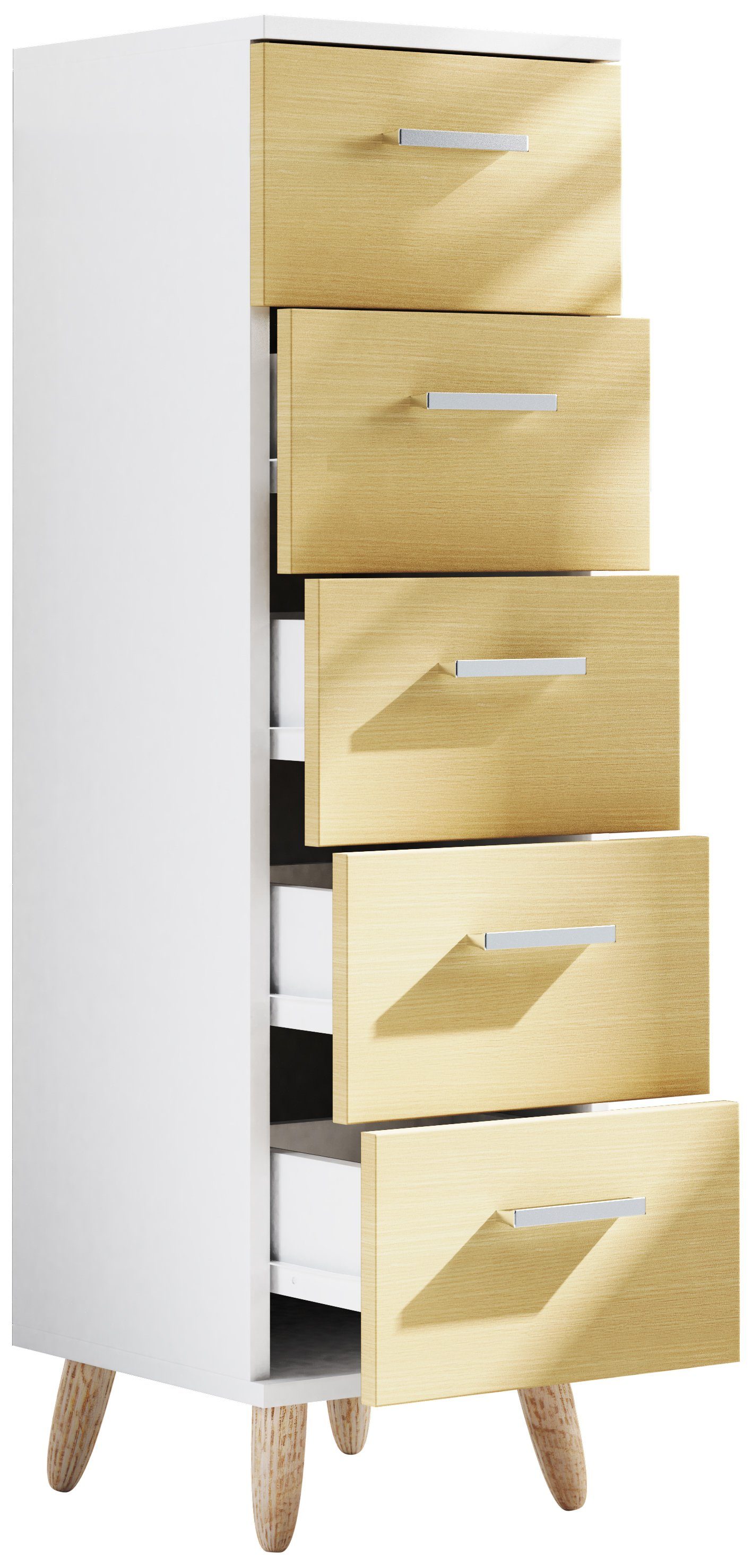 VCM Midischrank Midischrank Badmöbel Kommode Schubladen Landos M