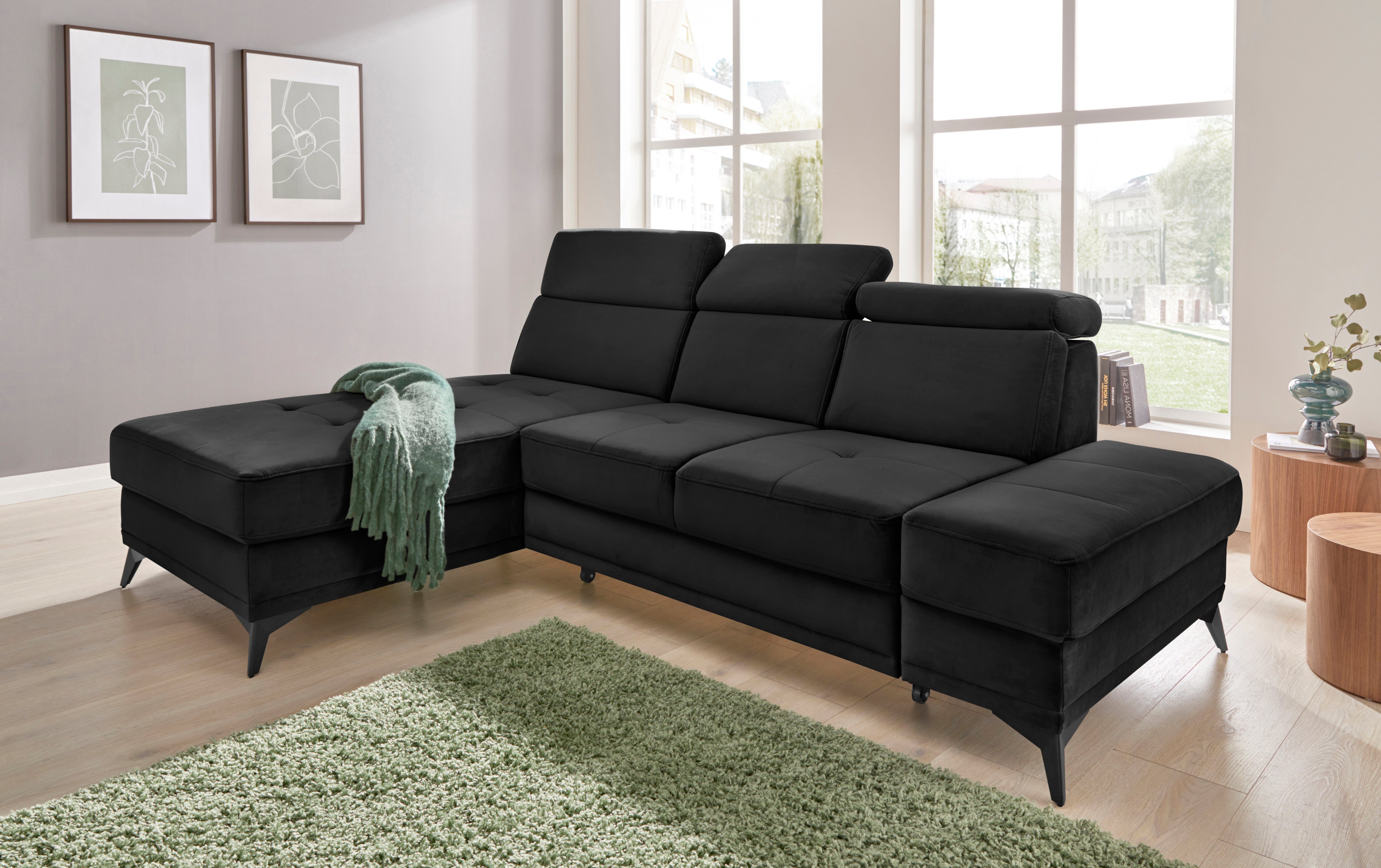 INOSIGN Ecksofa Cardiz L-Form, inkl.Kopfteilverstellung und günstig online kaufen