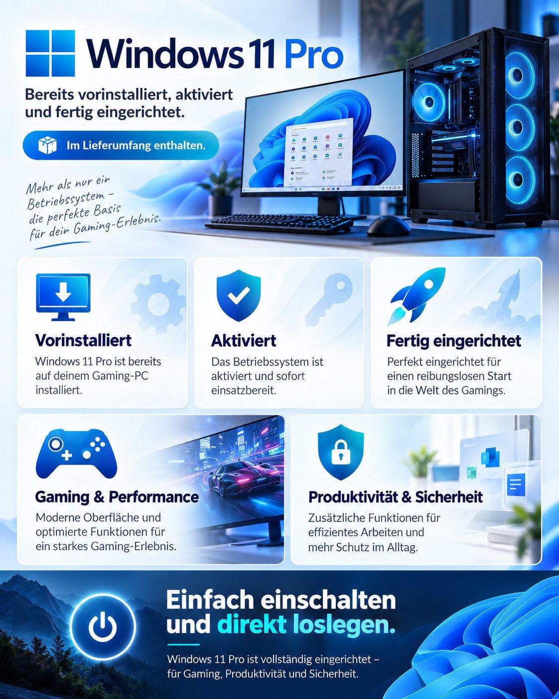 Meinpc AMD Ryzen 7 mit GeForce RTX 5060 Ti 16GB Gaming-PC (AMD Ryzen 7 5700X, RTX 5060 Ti, 32 GB RAM, 1000 GB SSD, Luftkühlung, Gamer, Gaming, RGB) – Bild 5 von 5