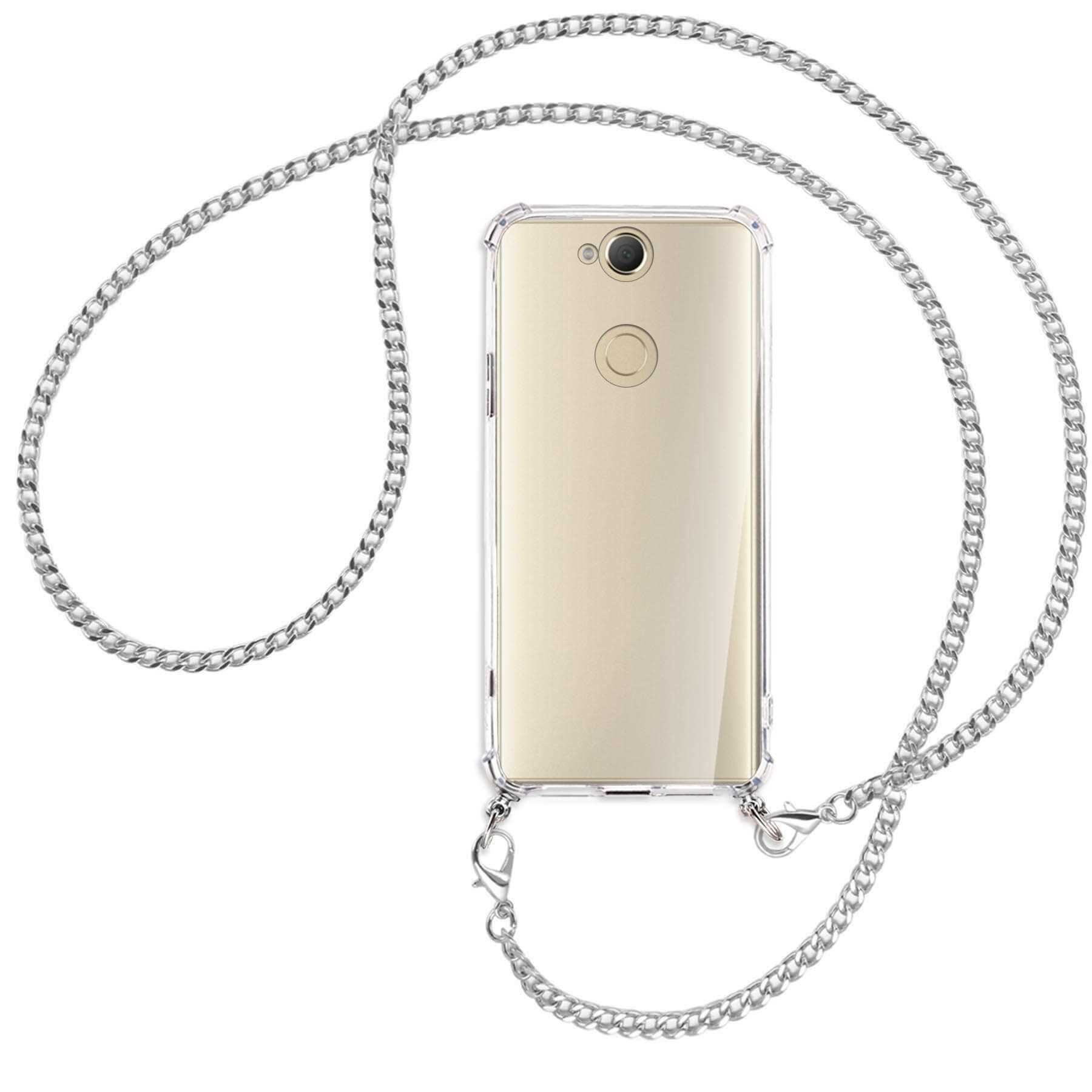 mtb more energy Handykette für Sony Xperia XA2 Plus [NC-216-MK], Umhängehülle mit Metallkette [NC-216-MK]
