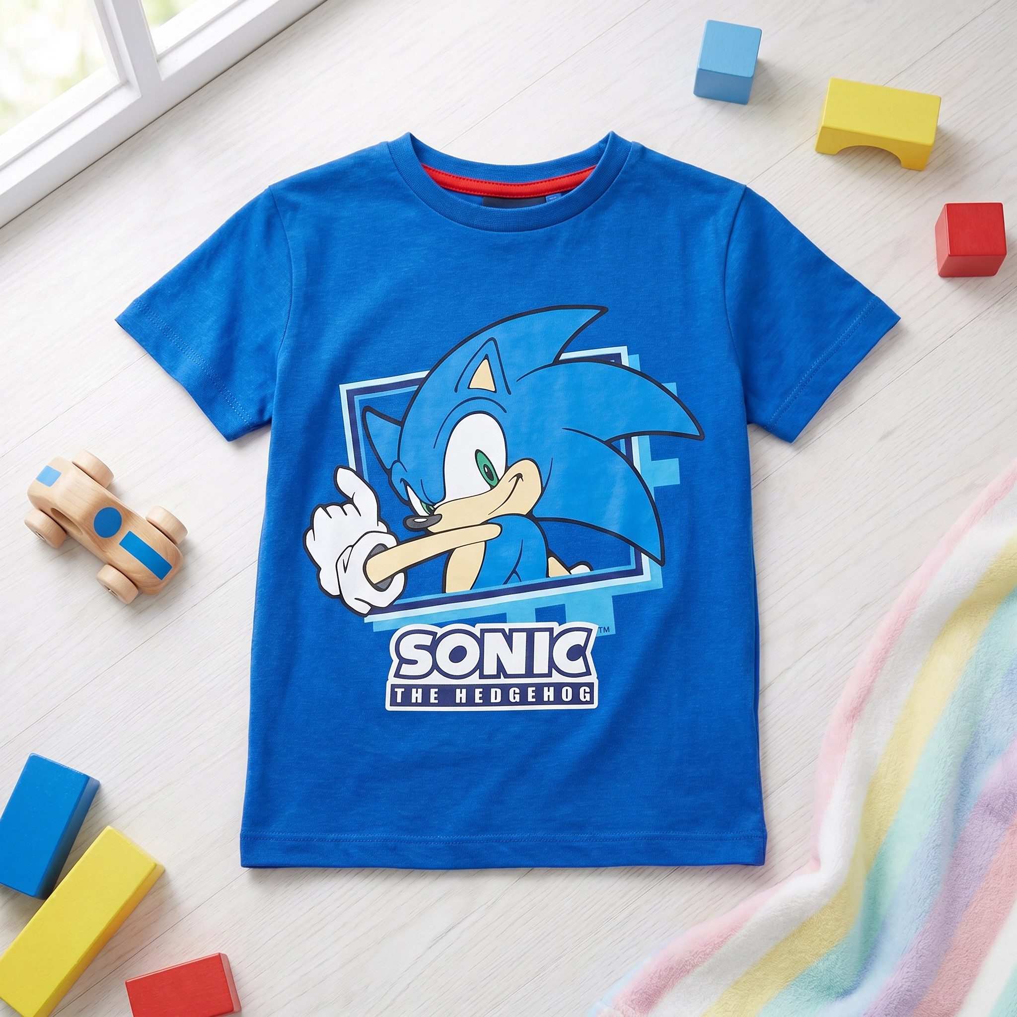 Sonic The Hedgehog Print-Shirt Sonic The Hedgehog Kinder Junge kurzarm T-Shirt Shirt Gr. 98 bis 128 - 100% Baumwolle