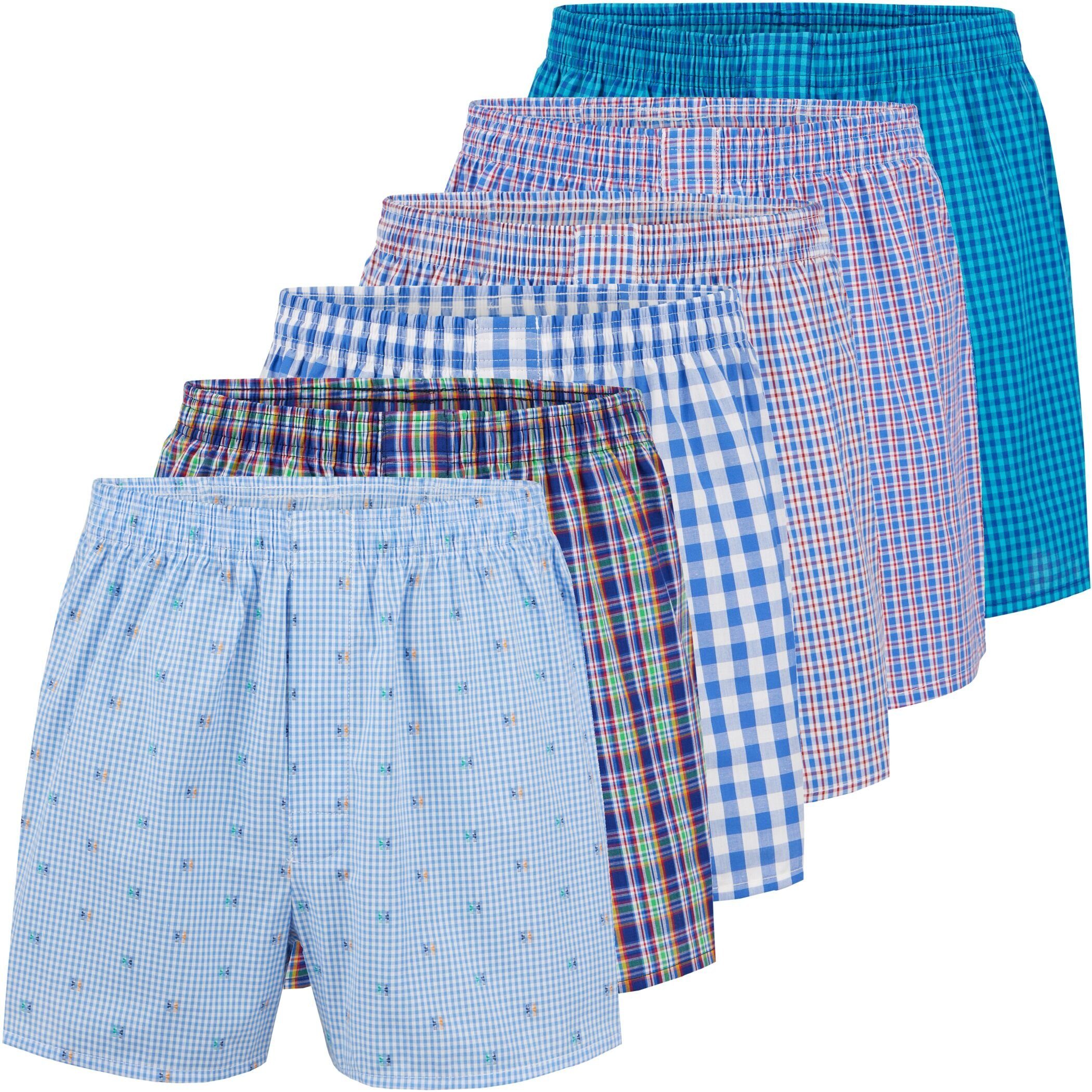 City Life Boxershorts Herren Unterhosen Baumwolle Webboxer (6er Pack) Sparp günstig online kaufen