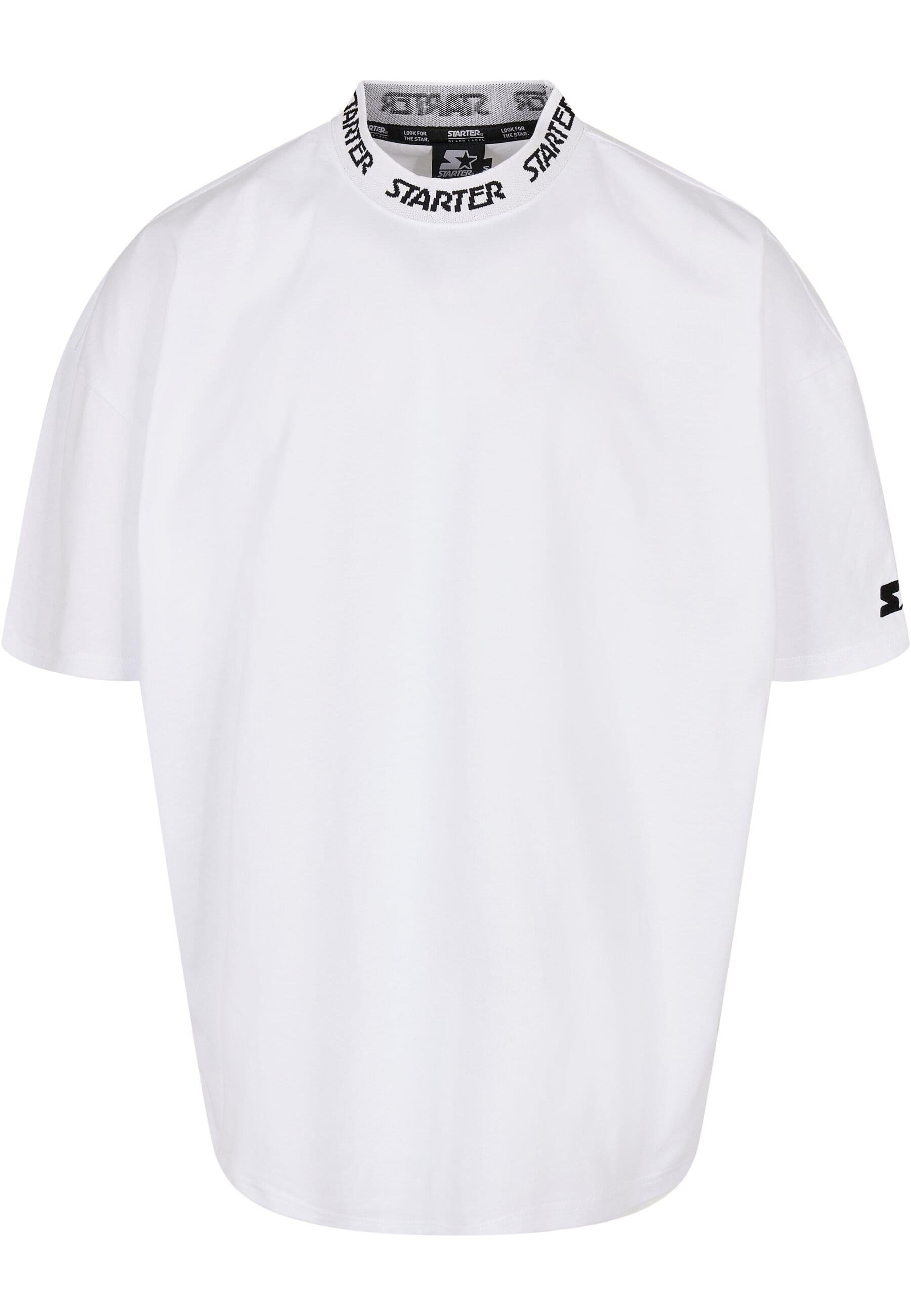 Starter (1-tlg) Rib T-Shirt Tee Jaquard Starter white Herren