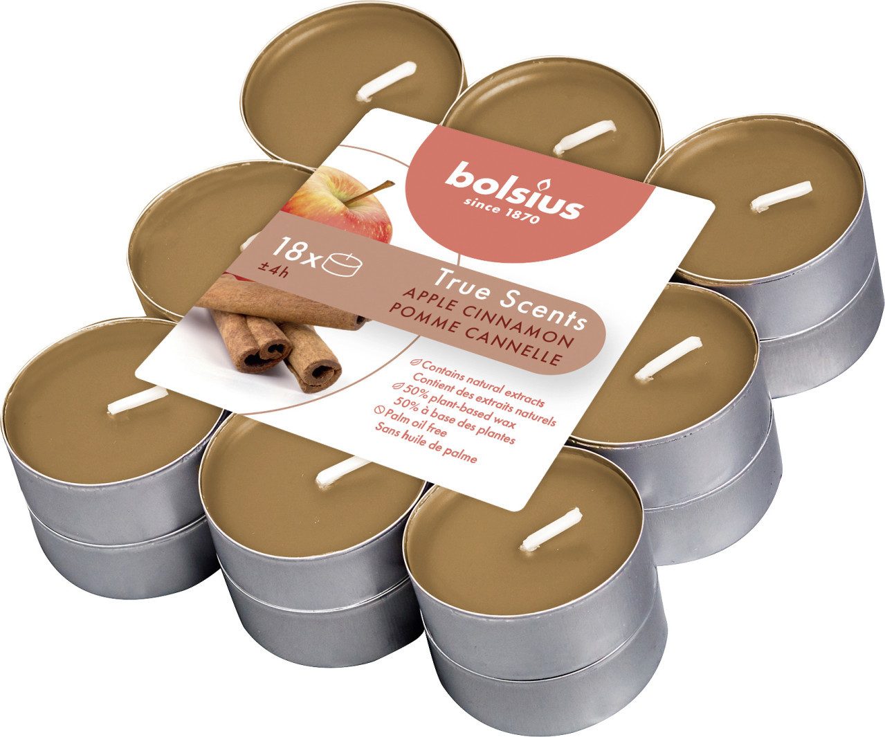 Bolsius Teelicht Bolsius Duftteelichter True Scents Apfel Zimt Ø günstig online kaufen
