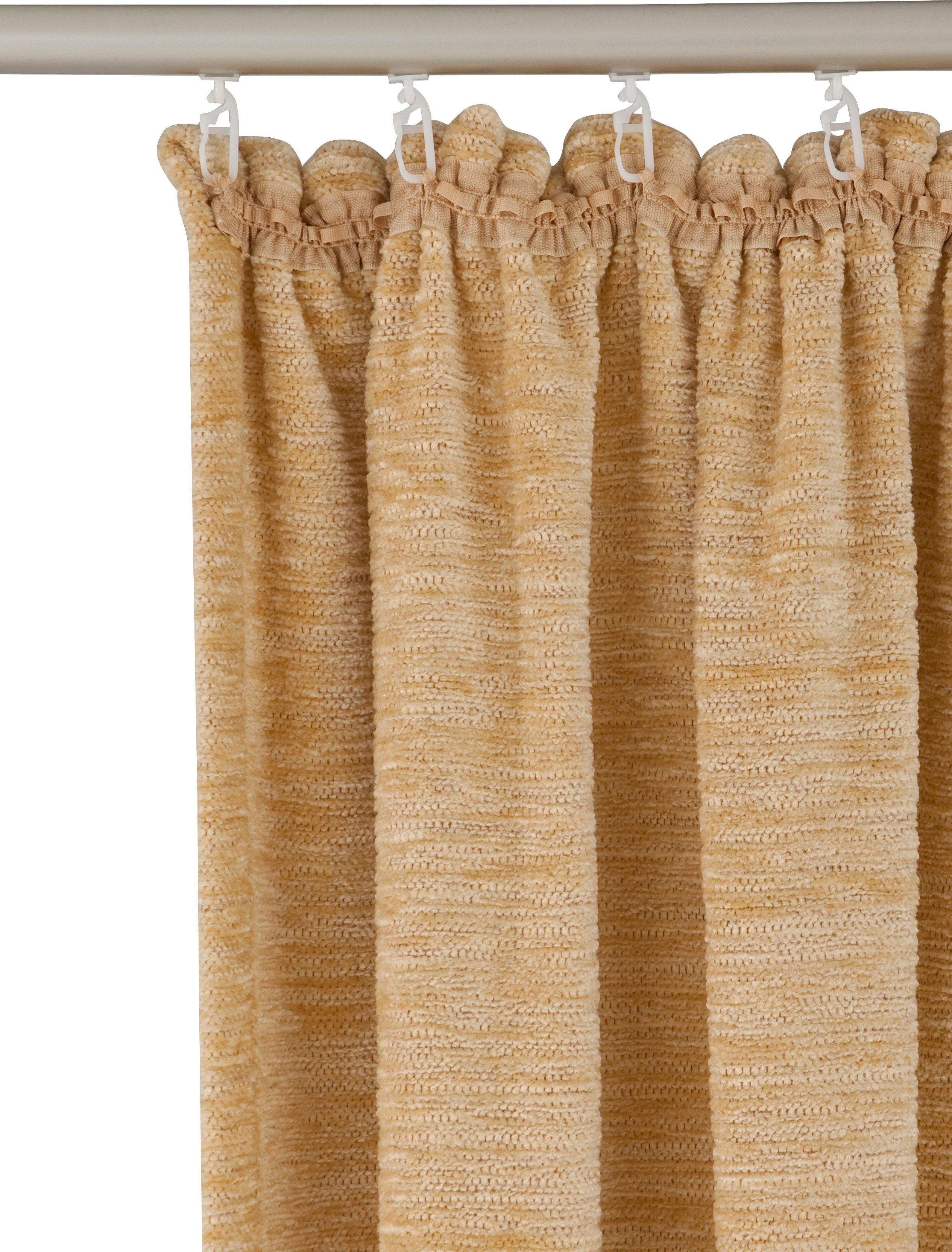 Wirth, Kräuselband 234 Chenille g/m², Trondheim (1 beige blickdicht, Vorhang St),