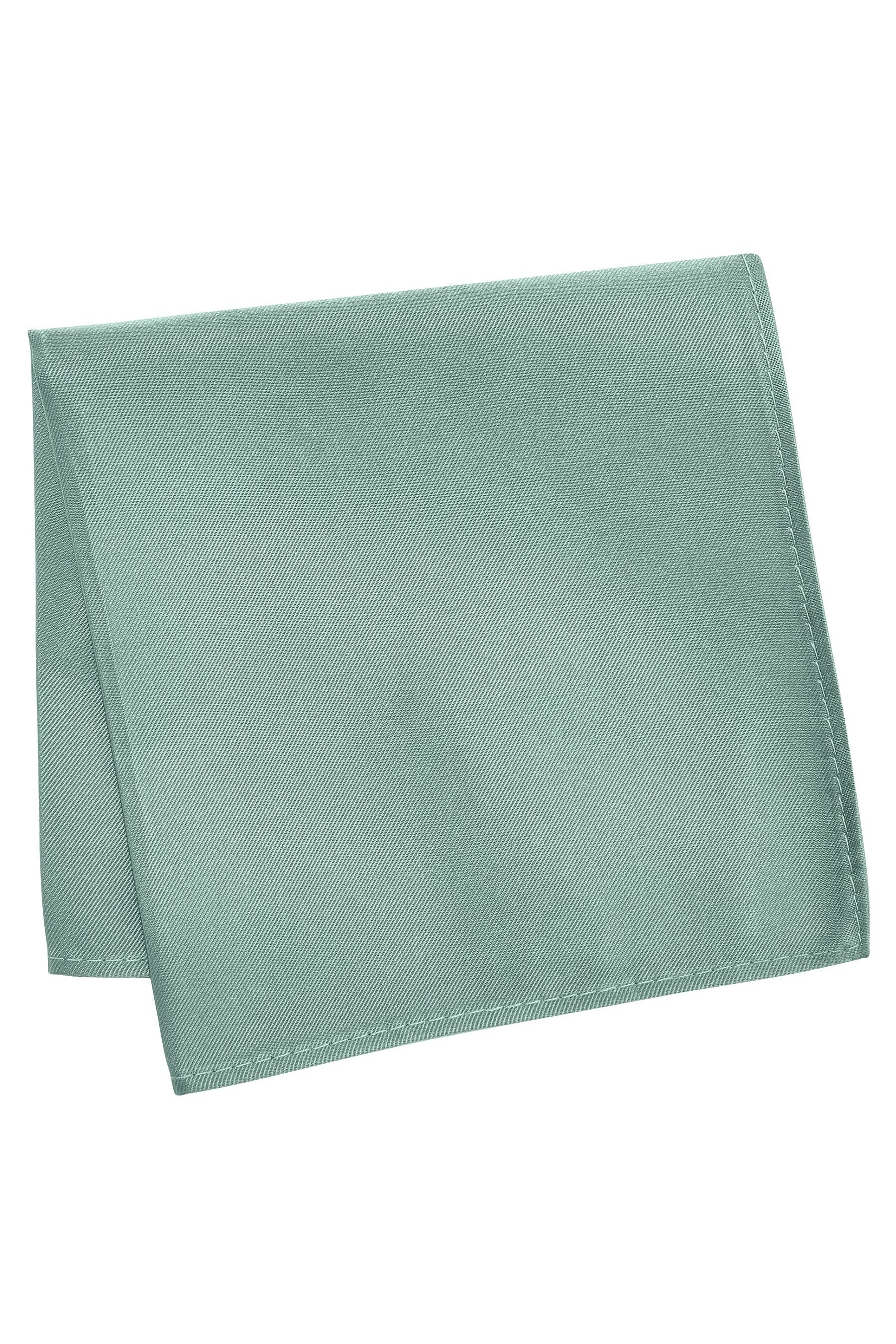 quadratisches Einstecktuch (2-St) Sage Green Krawatte Seidenkrawatte Next und