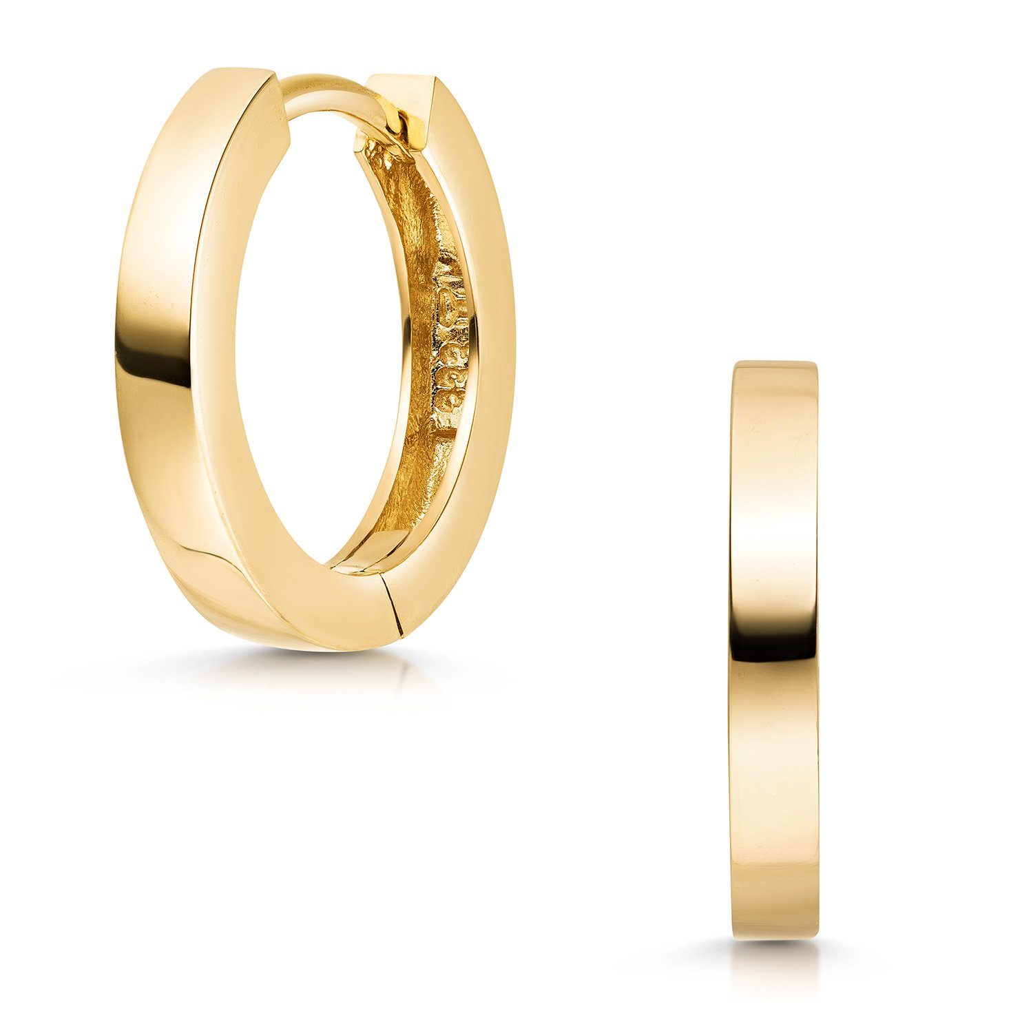 Materia Klappcreolen Gelbgold Creolen Ohrringe klassisch Ø15mm GO-15, Gelbg günstig online kaufen