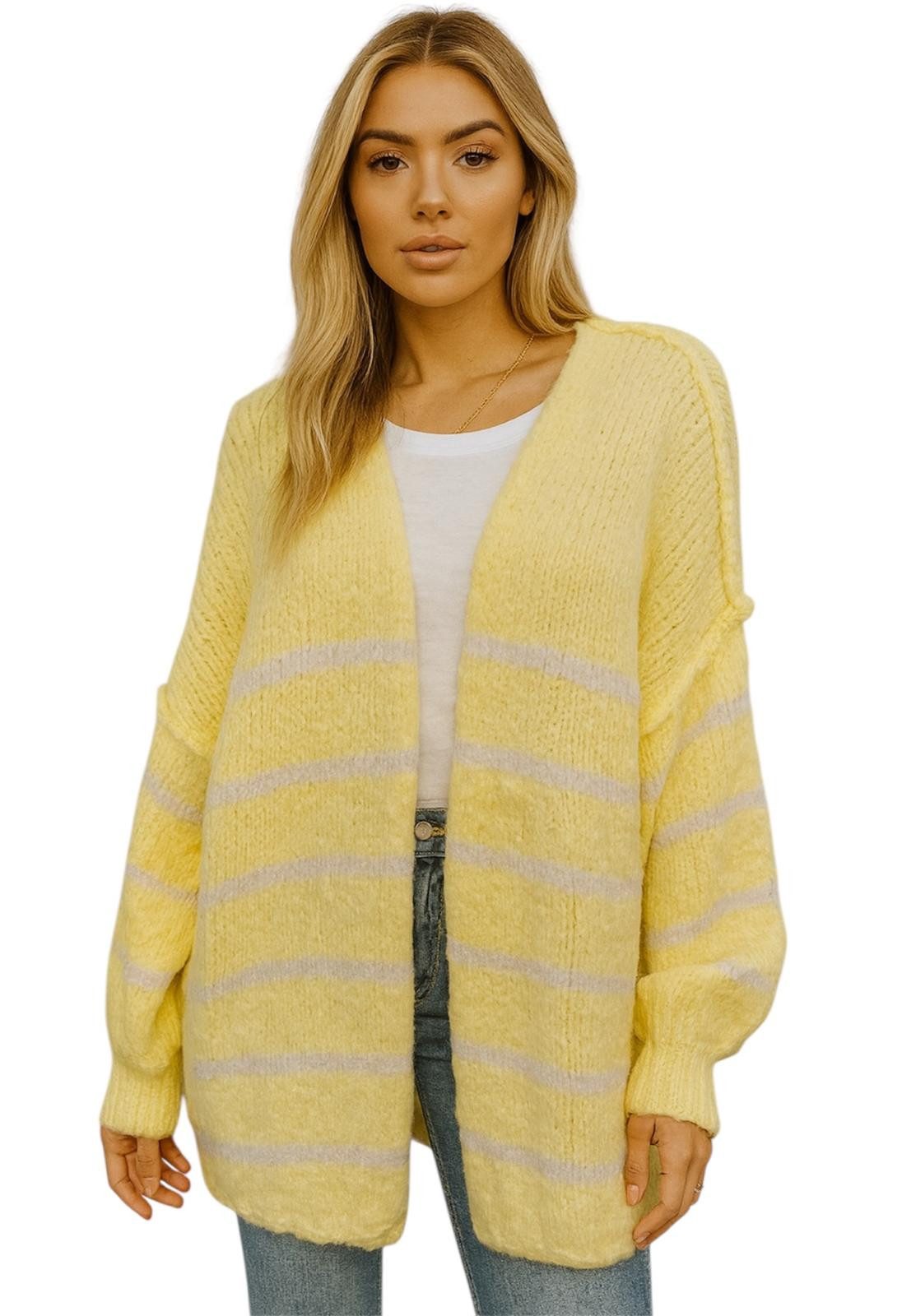 Worldclassca Cardigan Worldclassca Strickjacke Cardigan Open Front Pullover Lang Casual Neue Kollektion - Stilvolle und gemütliche Strickmode für Damen