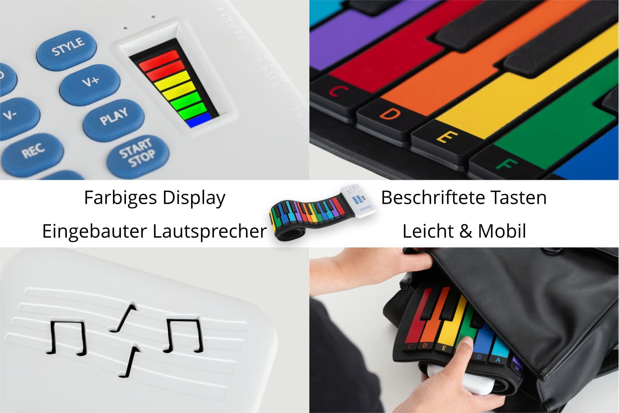 McGrey Spielzeug-Musikinstrument McGrey RA-49 Kinder Rollpiano mit 49 bunte günstig online kaufen