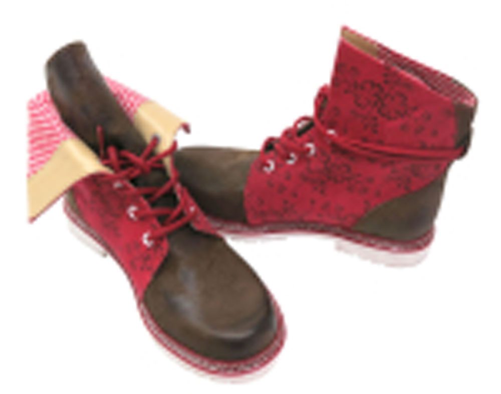 Steinnacher Bärbel Stiefel Janina Rot Rustik Schnürstiefel