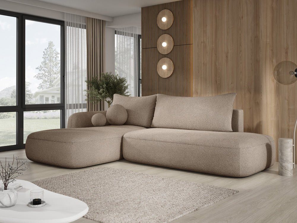 Luxusbetten24 Schlafsofa Designer Sofa Babu Bouclé, mit Stauraum und Schlaf günstig online kaufen