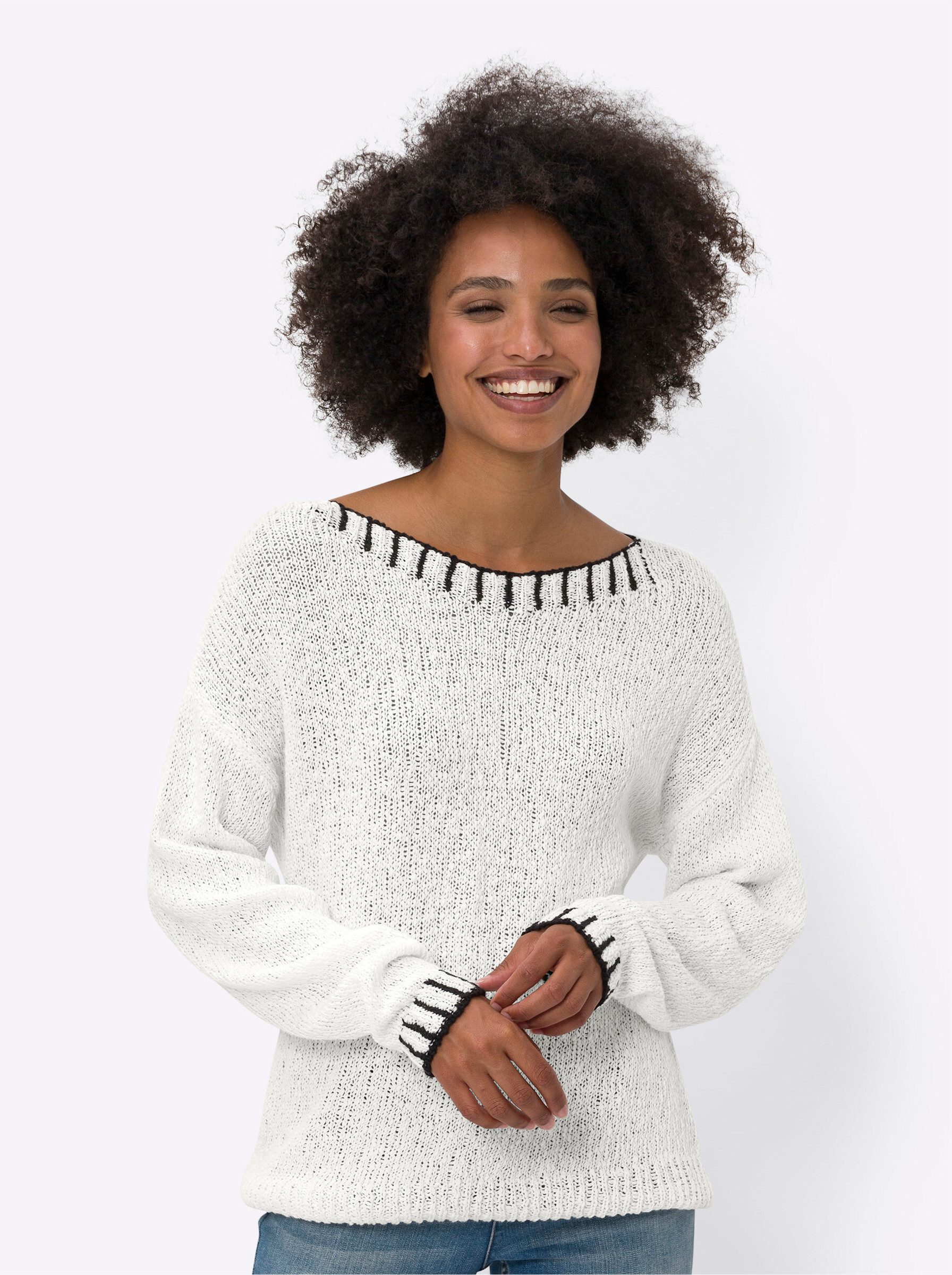 Strickpullover Rundhalspullover