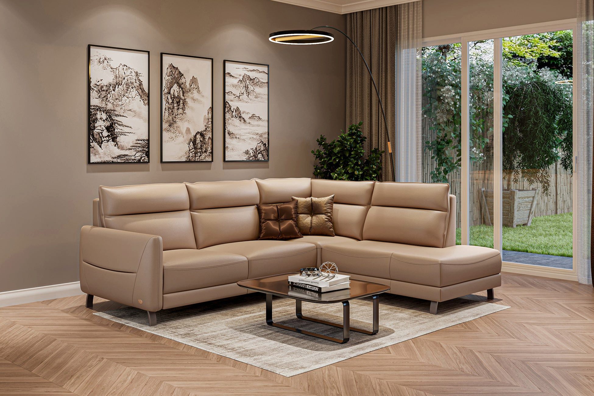 moebeloutlet.de Ecksofa Moebeloutlet.de Italian Luxus Ecksofa Leder - Entspannungsfunktion, Elektrische Relaxfunktion