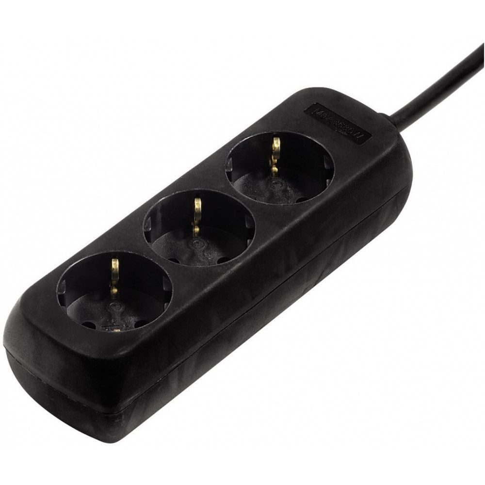 Hama Hama 3-fach Steckdosenleiste schwarz, 1,4 m Kabel Mehrfachsteckdose (GS-geprüft, GS-geprüft, Kabellänge 1.4 m), GS-geprüft