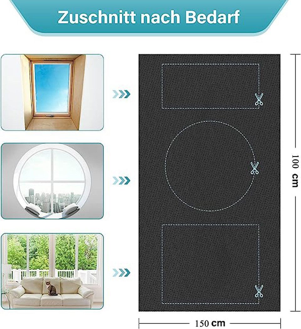 Verdunklungsrollo Hitzeschutz, Verdunkelnd, Ohne Bohren, 100% verdunkelnd, günstig online kaufen