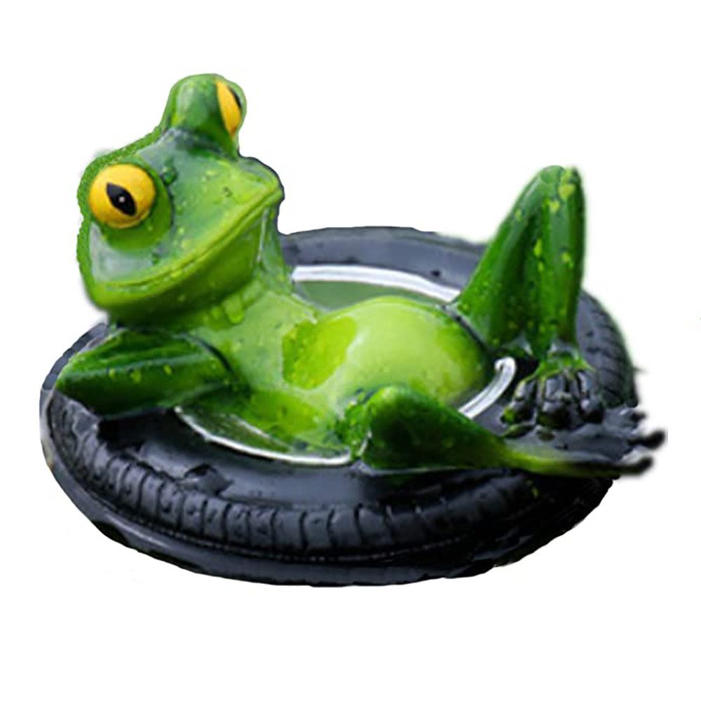 FOUORTUNATE-BEE Teichfigur Miniteich Deko Schwimmfrosch, (für günstig online kaufen
