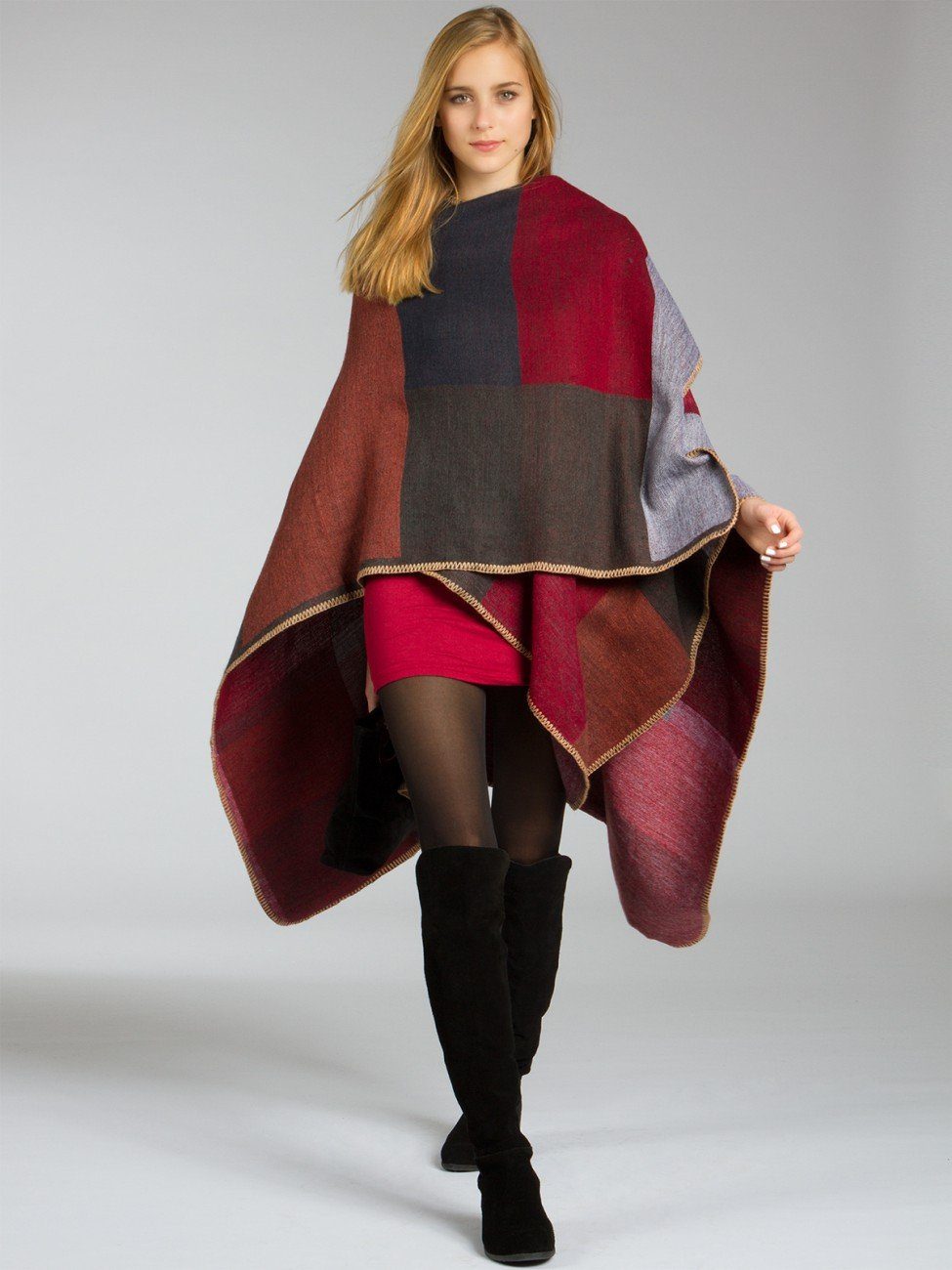 Caspar Poncho Caspar PON006 Damen Poncho günstig online kaufen