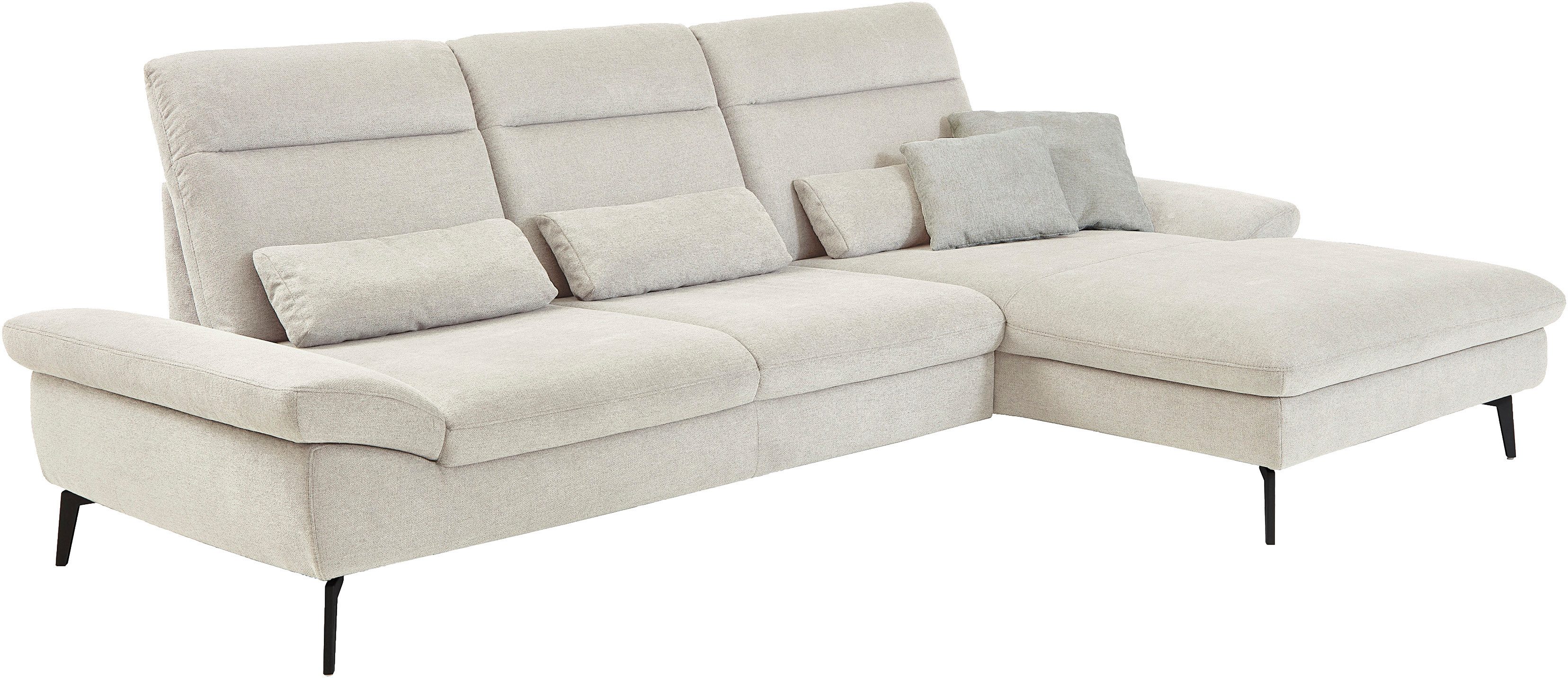 HUKLA Ecksofa HU-HP22156 L-Form, inkl. Kopfpolsterverstellung, optional mit Sitztiefenverstellung