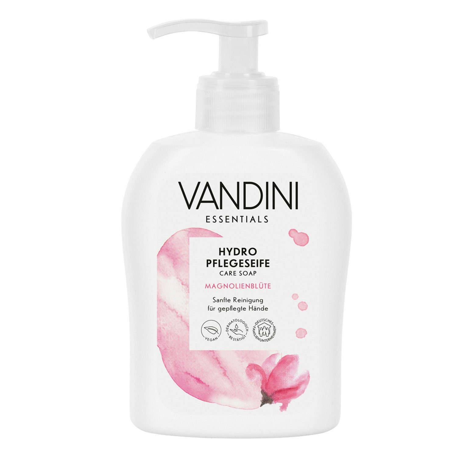 VANDINI Flüssigseife Hydro Flüssigseife Spender mit Magnolienblüte Duft vegan, 300ml, 1-tlg.