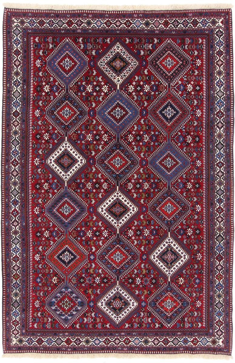 Orientteppich Yalameh 206x303 Handgeknüpfter Orientteppich / Perserteppich, Nain Trading, rechteckig, Höhe: 12 mm
