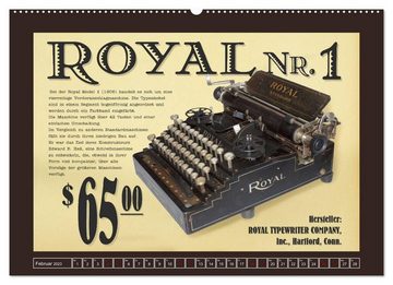 CALVENDO Wandkalender Schreibmaschinen um 1900 (Premium, hochwertiger DIN A2 Wandkalender 2023, Kunstdruck in Hochglanz)