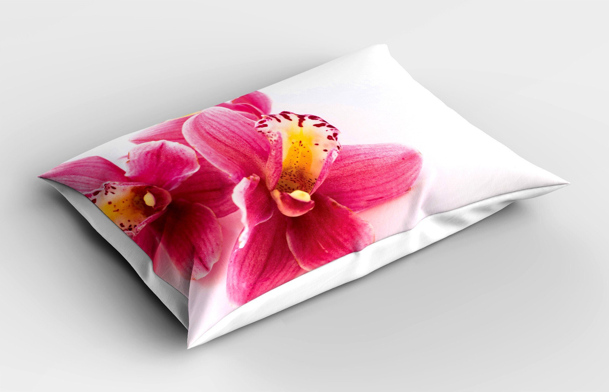 Kissenbezüge up Stück), Size Zum King (1 Dunkelpink Standard Dekorativer Abakuhaus Gedruckter Close Orchideen Kissenbezug,