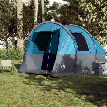 vidaXL Kuppelzelt Zelt Campingzelt Tunnelzelt 4 Personen Blau Wasserdicht