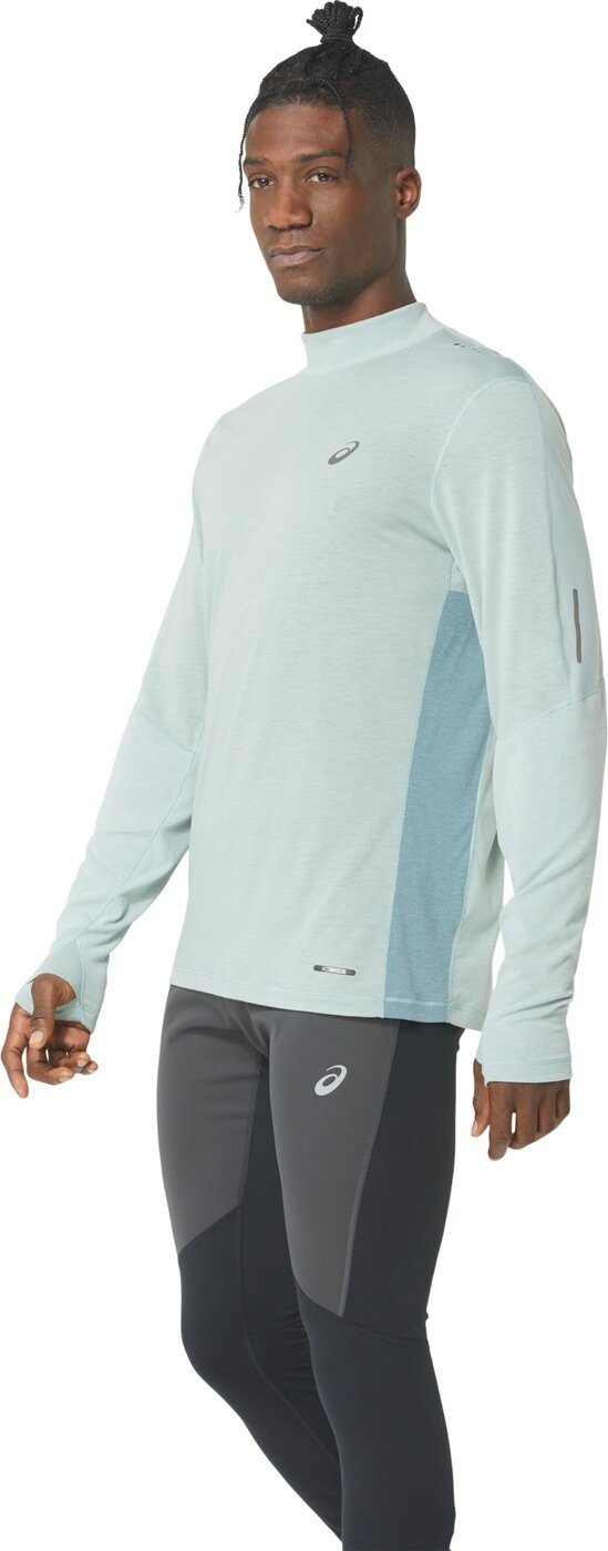 HAZE/FOGGY TOP MOCK LS OCEAN METARUN Asics TEAL Laufshirt NECK