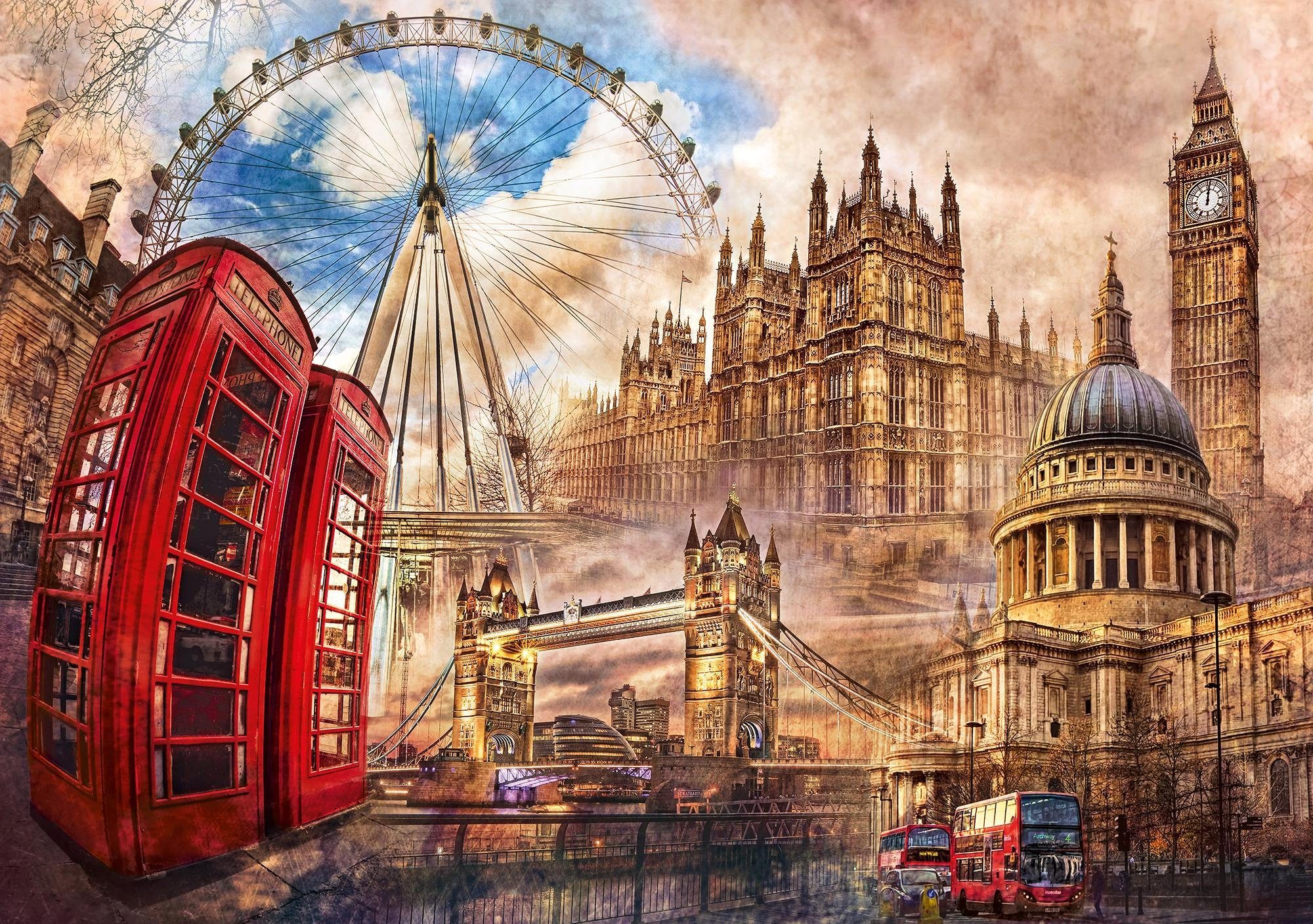 Altes Puzzle Made London, Collection, Clementoni® Quality 1500 in High Puzzleteile, Europe