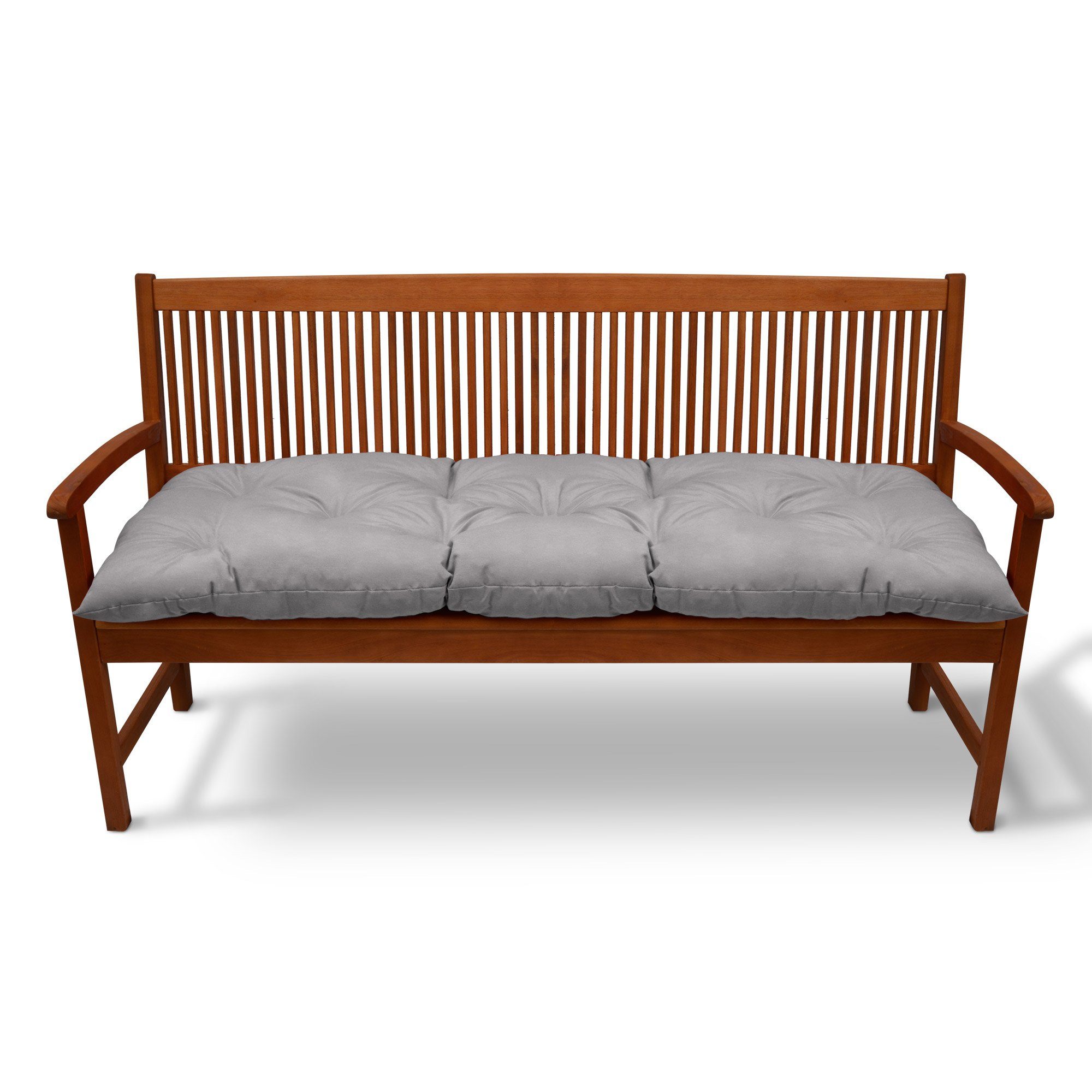 Beautissu Bankauflage Bankauflage Flair BK, ca.100x50x10cm, Hellgrau, Sitzkissen für Gartenbank, Bankpolster Outdoor & Hollywoodschaukel
