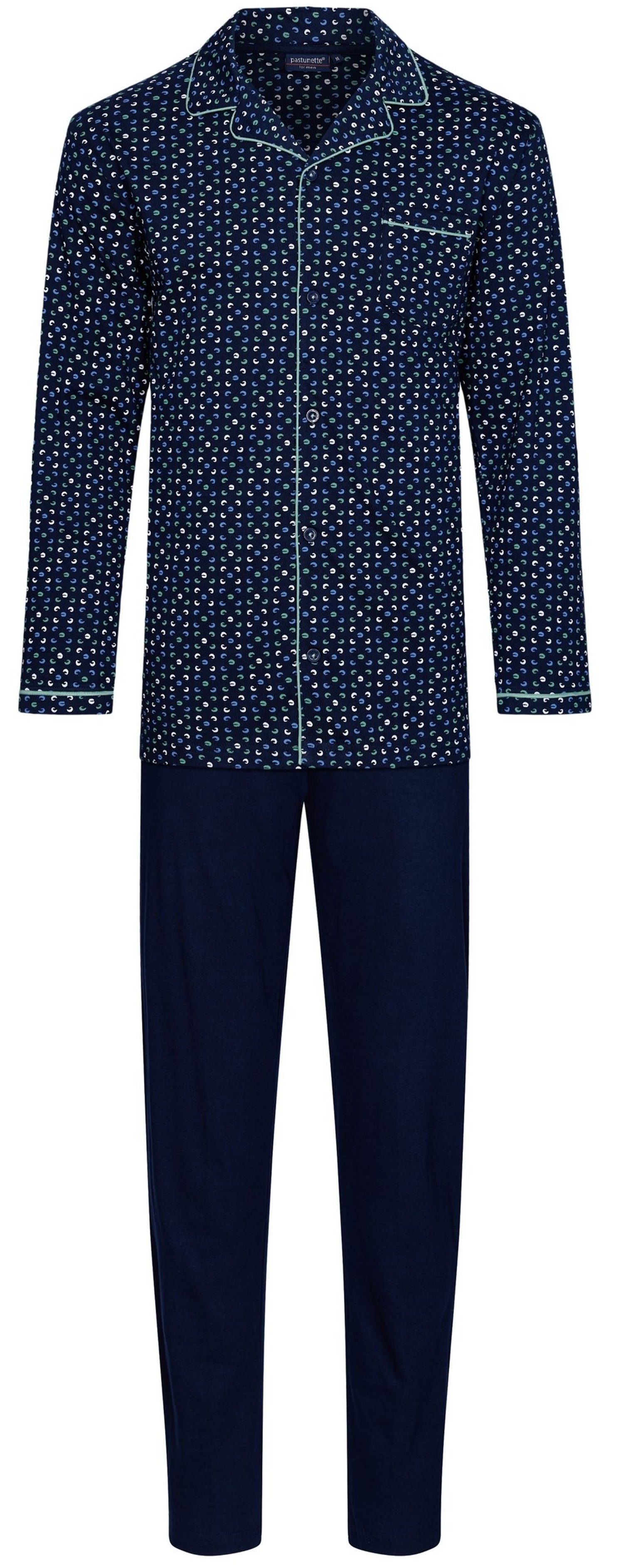 Pastunette Schlafanzug Herren Pyjama geknöpft (2 tlg) Baumwolle günstig online kaufen