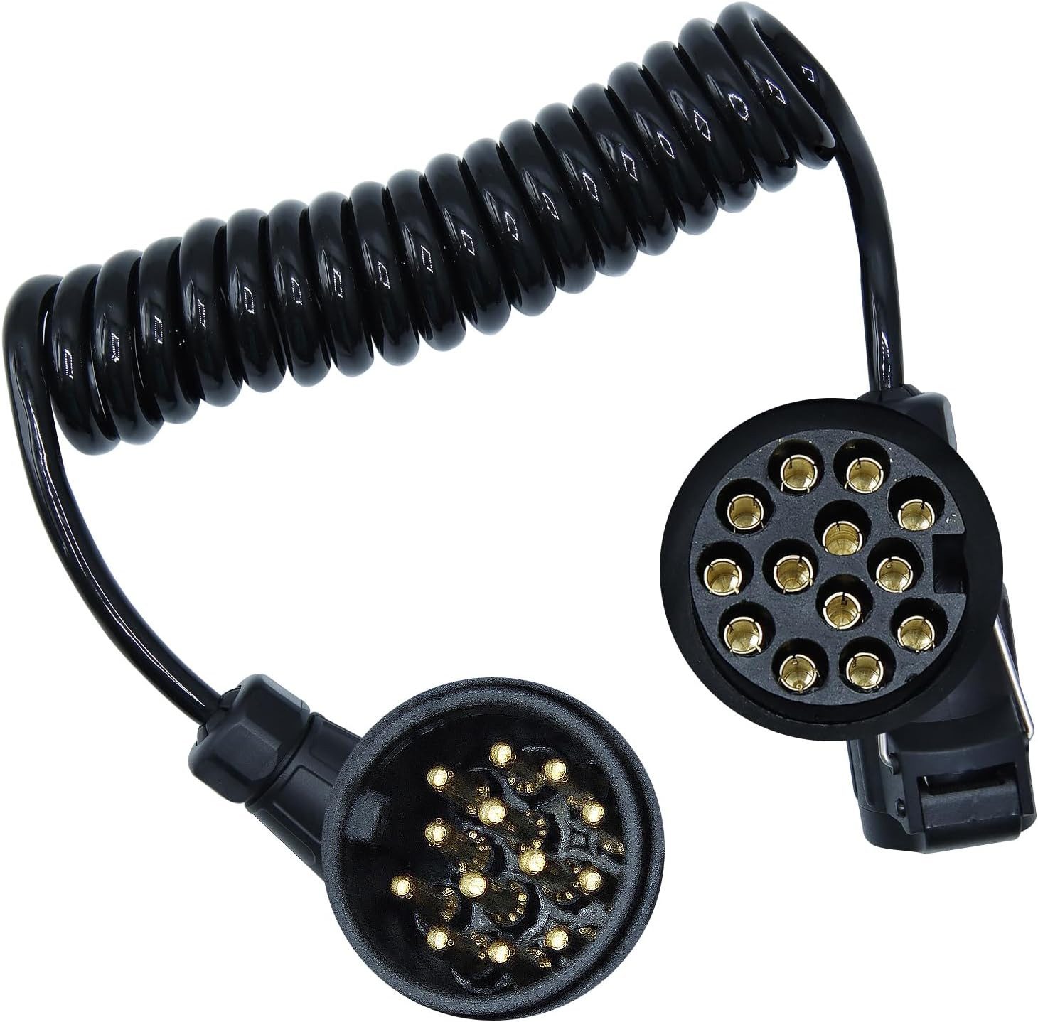 CCLIFE 13 Polig Adapter Stecker Spiralkabel Anhängerkabel Adapter Anhänger-Adapter