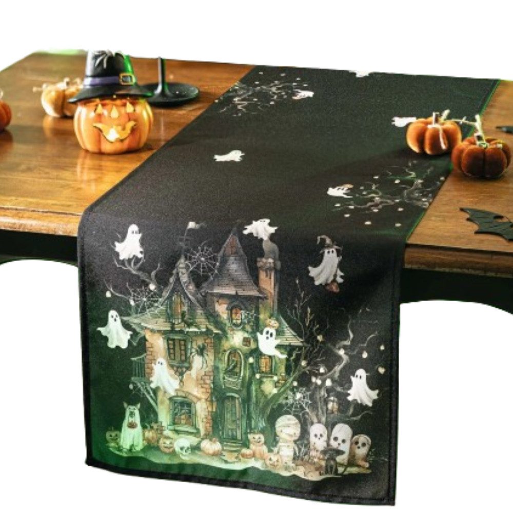 Home-trends24.de Tischläufer Tischläufer Spukhaus Halloween Deko Tischdecke günstig online kaufen