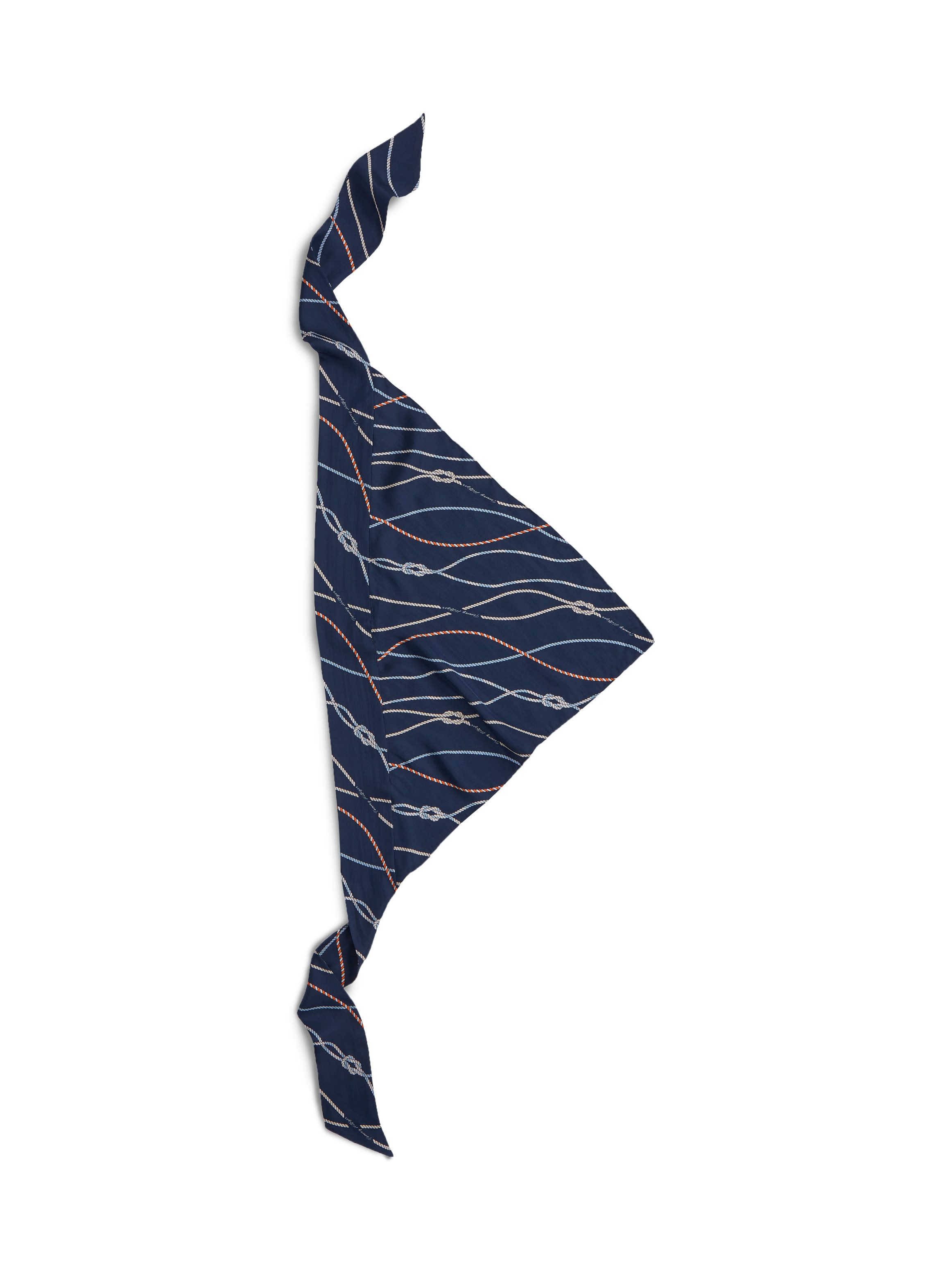 Tommy Hilfiger Modeschal TH NAUTICAL SILK TRIANGLE, aus reiner Seide mit Seil-Print
