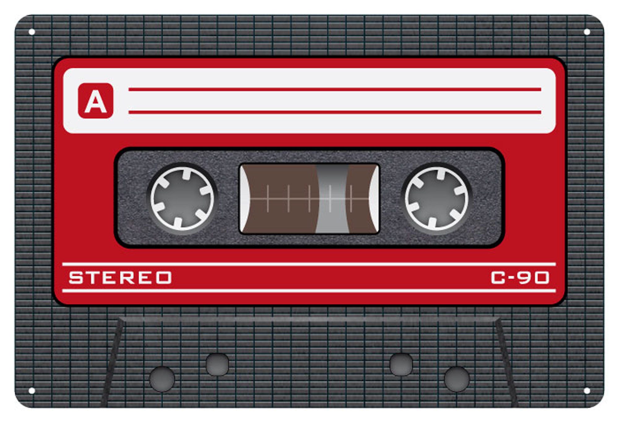 Metallschild Tape Rot - Blech-Schild