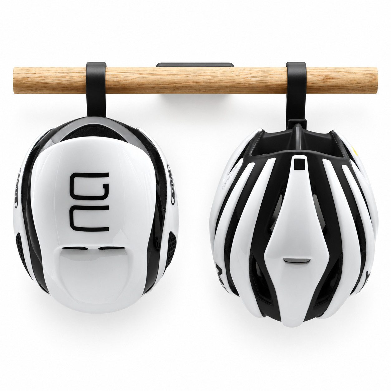 kikuo Wandhalter Premium Fahrradhelm Wandhalter aus Eiche mit modernem Design