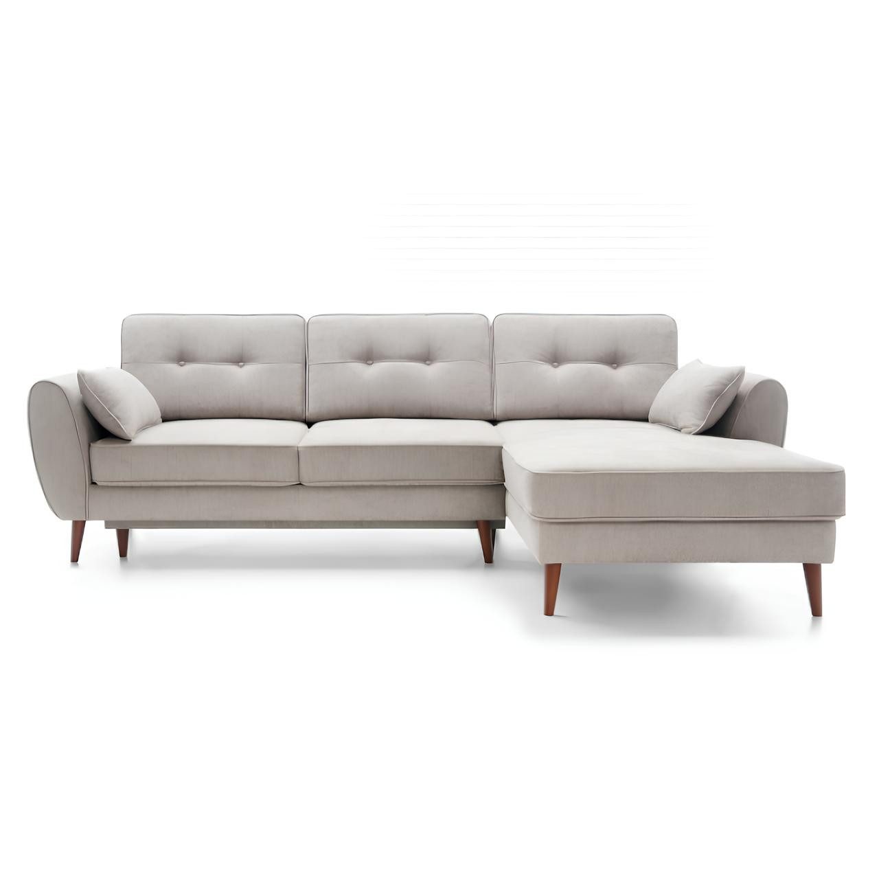 Schlafsofa Modernes grünes Sofa mit weichem Polster und L-Form