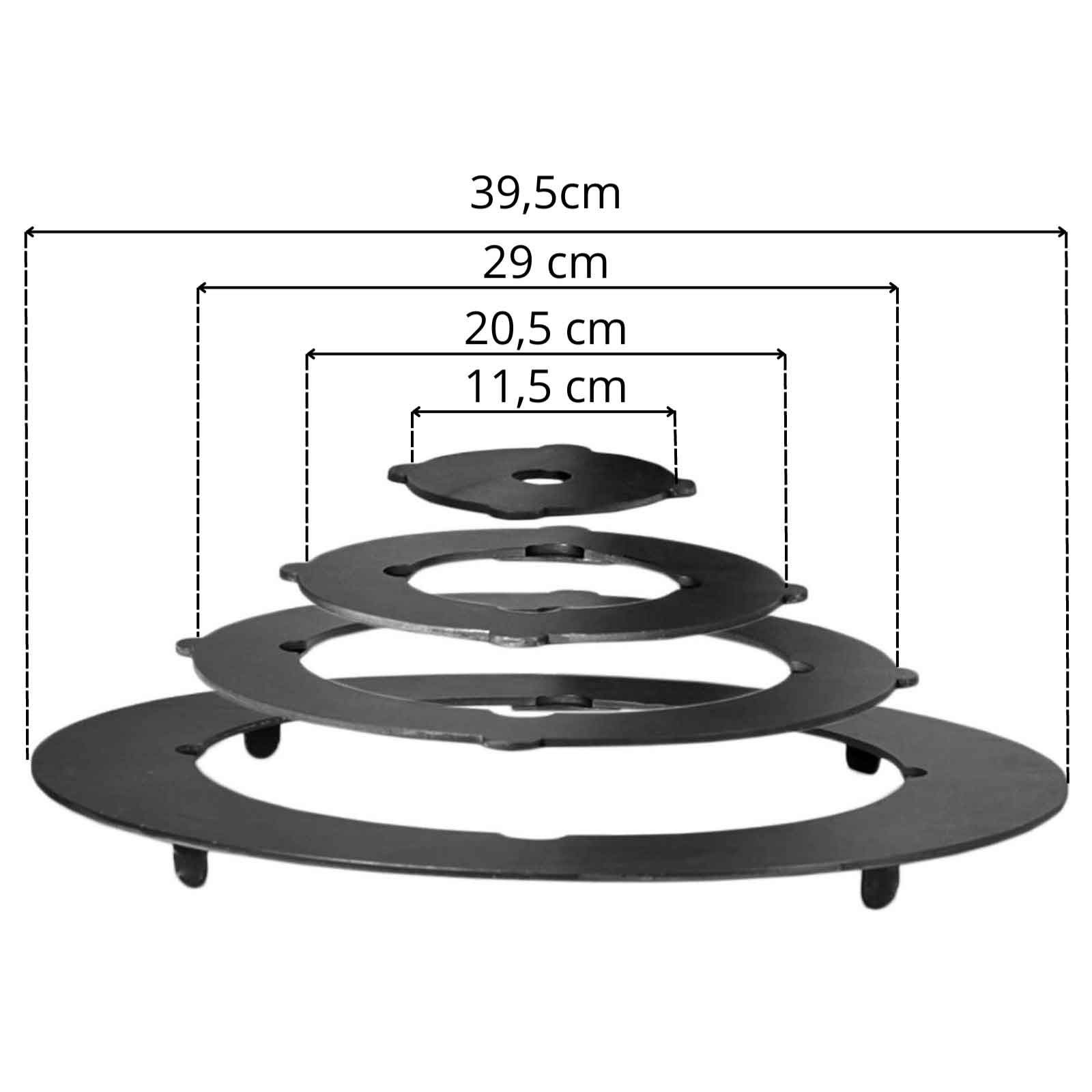 BIG-PAN Kochfeld-Adapter Ø34,5-38 cm Adapter-Ringe für Eintopfofen Utschak