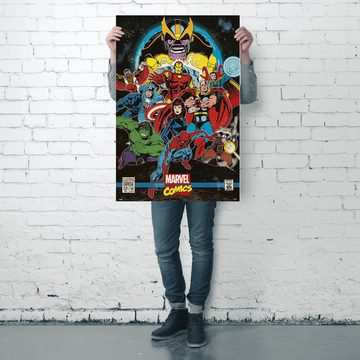 Grupo Erik Poster Marvel Comics Retro Poster The Infinity Gauntlet Cover 61 x 91,5 cm