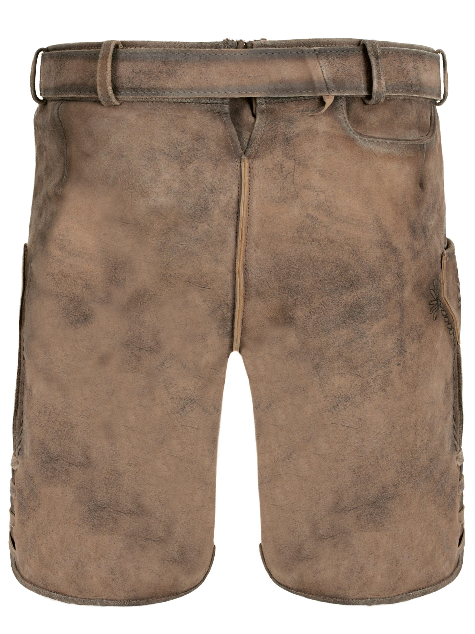 FUCHS Trachtenlederhose Trachtenlederhose kurz Rainer sand-braun günstig online kaufen