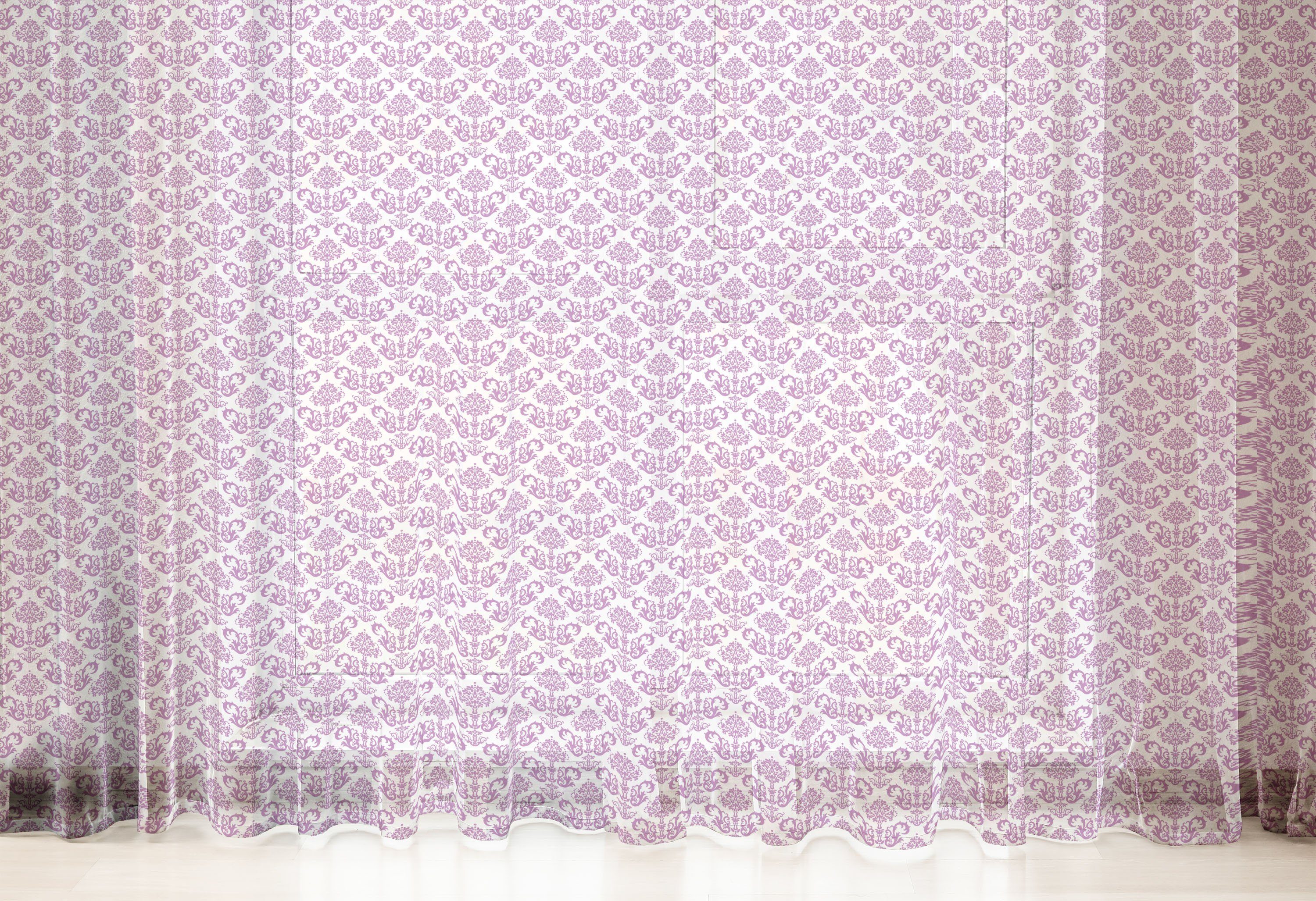 Gardine viktorianisch Drapierung Hochzeit Panels, Abakuhaus, 2 Lavendel Bloom Floral für Party schiere