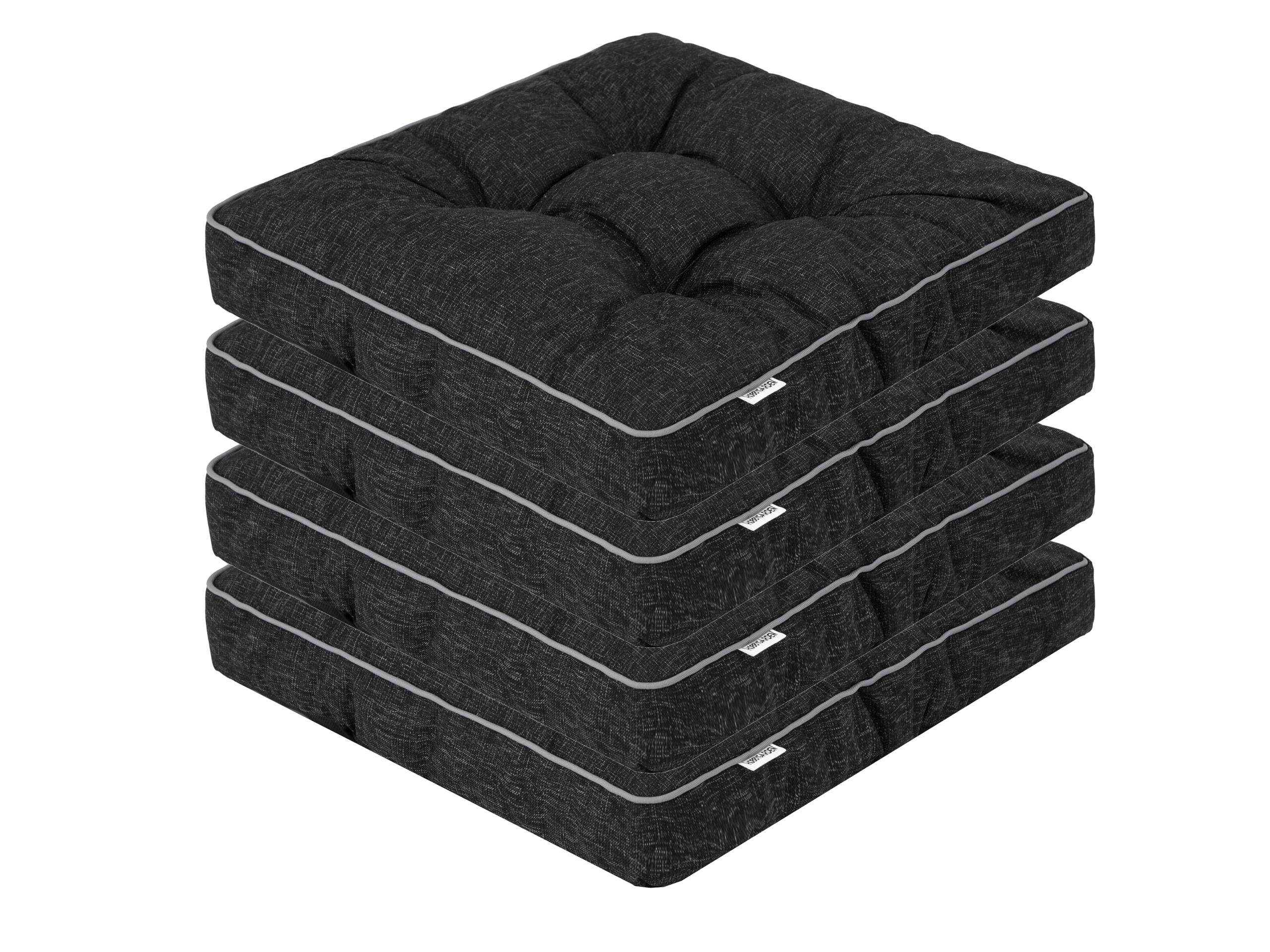 Bjird Подушка для крісла Подушки 49x47x8 cm, 4er Set Polsterauflagen mit 8 cm dicke Polsterung