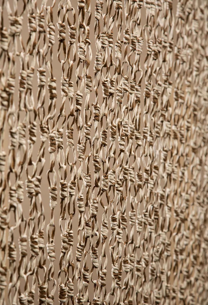 CONACORD Türvorhang Decona Ceylon Dekovorhang braun, Hakenaufhängung, halbtransparent, 90 x 200 cm, Papier - elegant schwingend