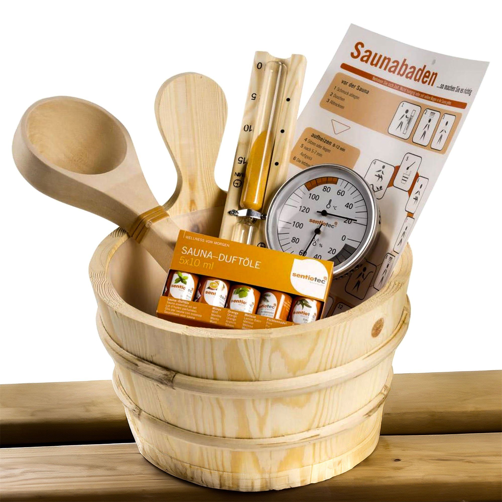 Sentiotec Sauna-Aufgussset Sentiotec Saunazubehör Set 11-teilig, hochwertig günstig online kaufen