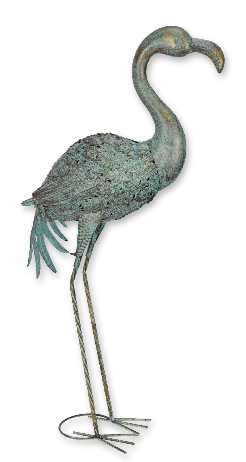 Aubaho Dekoobjekt Skulptur Flamingo für Haus und Garten Retro Design Dekoration