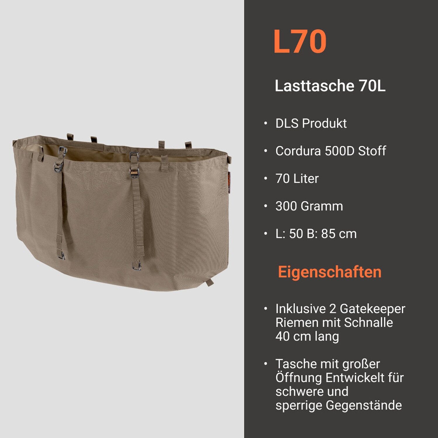 Vorn Rucksack Lasttasche L70