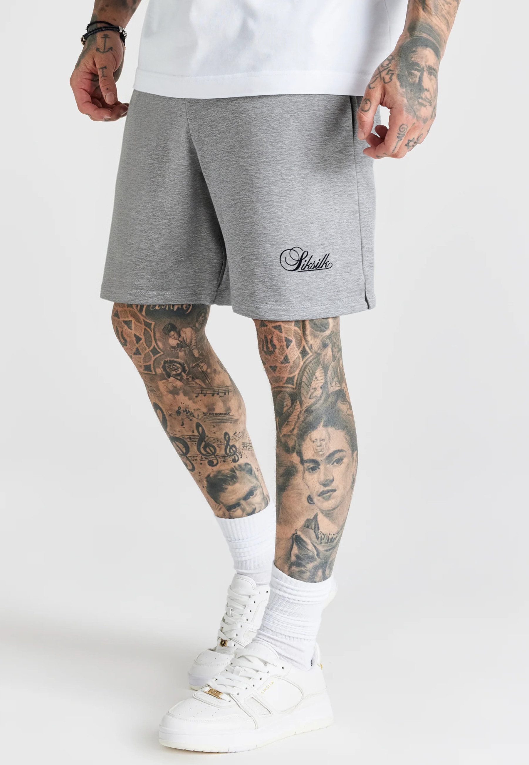 Siksilk Shorts SikSilk Herren Grau Marl Essentials Shorts