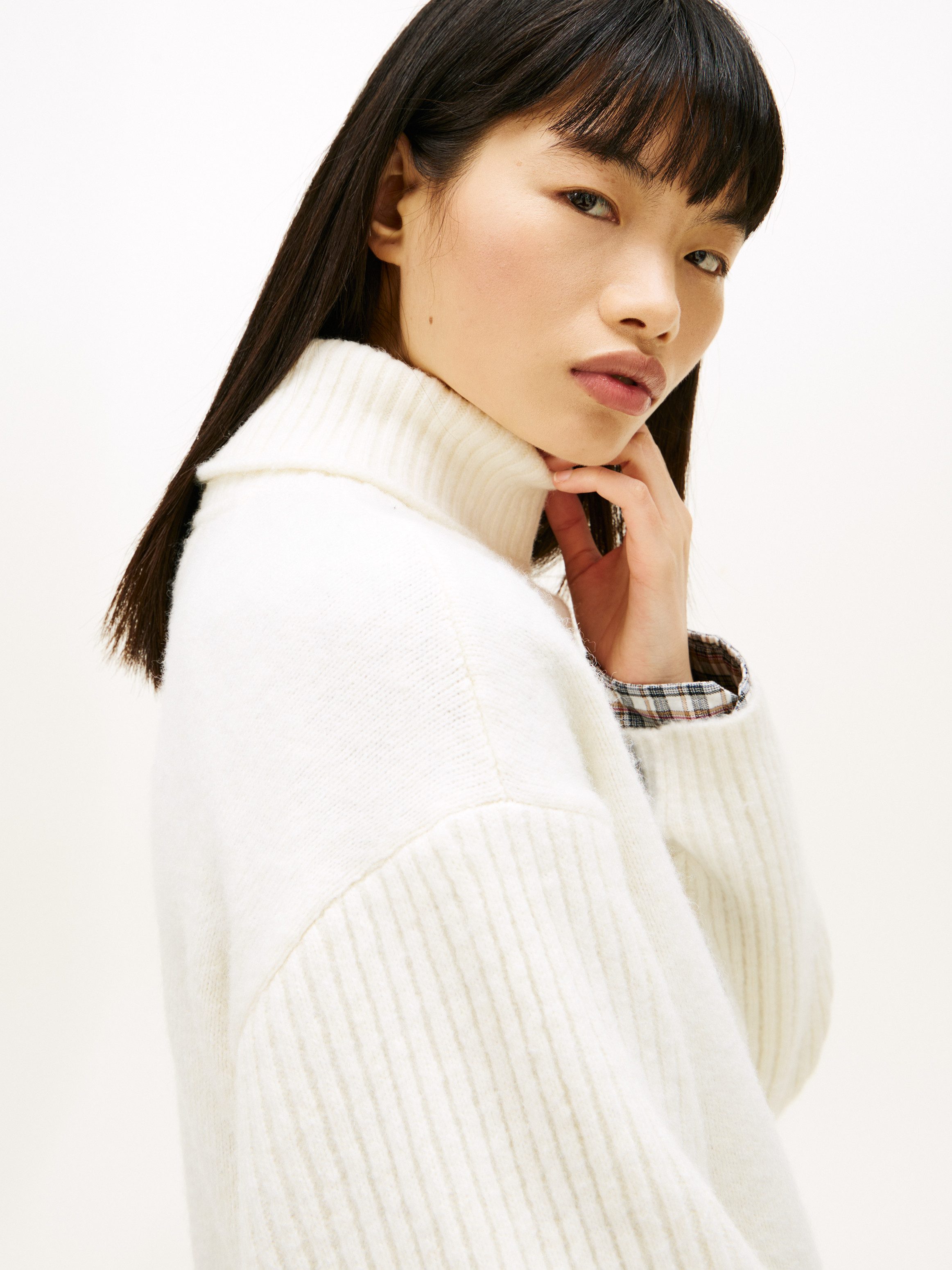 Tommy Jeans Strickkleid TJW TURTLENECK FLAG DRESS EXT
